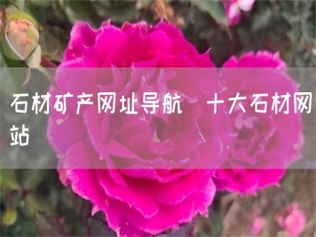 石材礦產(chǎn)網(wǎng)址導航_十大石材網(wǎng)站